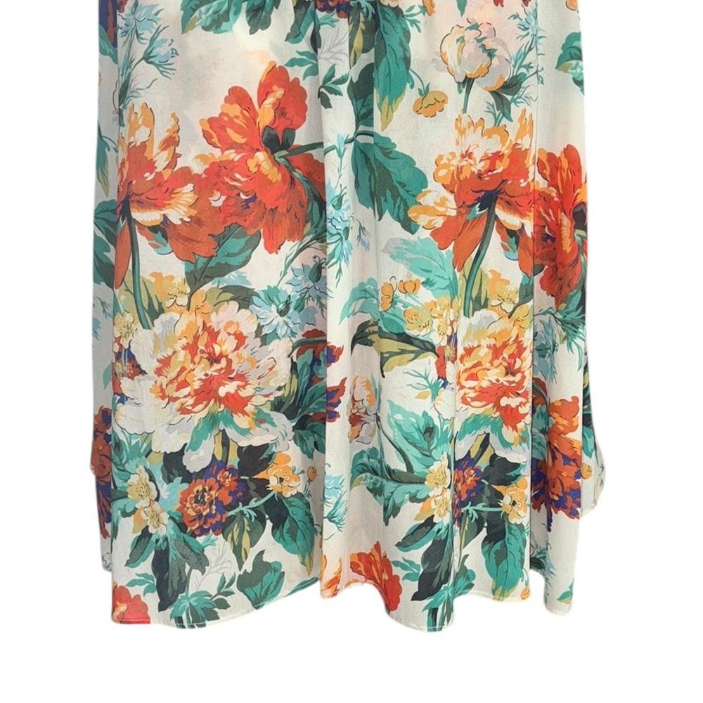 NEW Anthropologie Meadow Rue Floral Chiffon Jersey Knit Overlap Back Tank Top  M - Picture 6 of 15